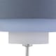 image 4 of First Choice Lighting Chrome Stick Table Lamp with Tiered Blue Linen Shade Chrome | Blue
