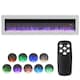 image 3 of Living and Home 50 Inch Electric Fireplace -Recessed/Wall Mounted/Freestanding, with Remote,1500W,White