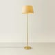 image 3 of ValueLights Modern Gold Metal Floor Lamp With Beige Shade