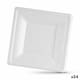 image 1 of Plate set Algon Disposable White Sugar Cane Squared 20 cm (24 Units) N/A