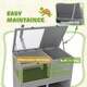 image 5 of PawHut Tortoise House with Storage Cabinet, Lamp Holder, Openable Top
