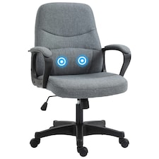 Vinsetto Office Chair with Massage Swivel Chair Adjustable Height Grey
