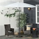 image 6 of Outsunny 13kg Cement Parasol Base Stand Fits 35mm/38mm/48mm Poles, Black