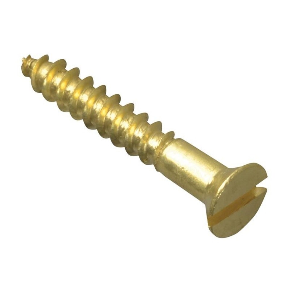 Forgefix Wood Screws, Slotted, Csk, Brass - Multi Colour - 3/4in x 4 ForgePack 45