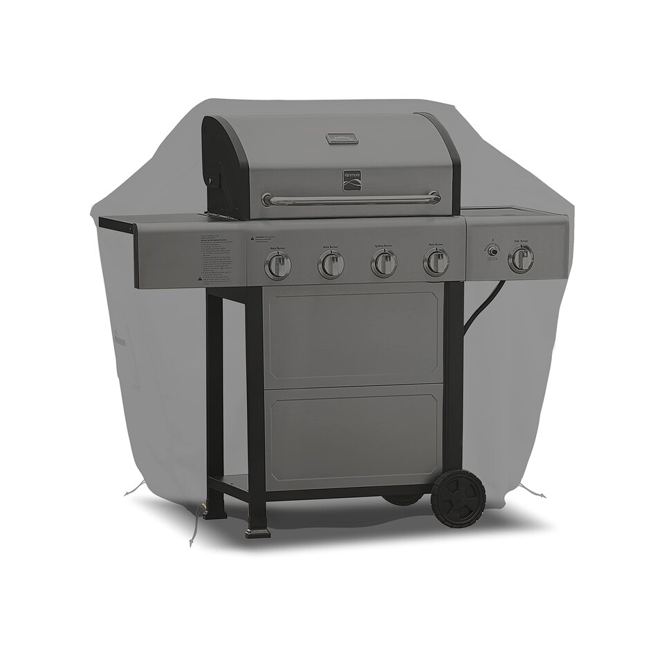 image 1 of Covers&All BBQ Grill Cover, 12 Oz Waterproof UV & Weather Resistant, Outdoor Cover with Air Vents, 70 in x 70 Inch, Black