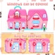 image 4 of Foldable Dollhouse Playset – Portable Carry Case with Dolls, Furniture & Animal Figures