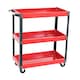 image 1 of Oypla Heavy Duty 3 Tier Mobile Workshop Garage Tool Storage Trolley Red
