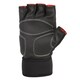image 3 of Adidas Half-Finger Weightlifting Gloves, Black/White — Padded Palm & Wrist Strap (Size S) | Multi | Black/White | S