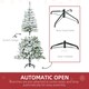 image 7 of HOMCOM 5ft Snow Flocked Artificial Christmas Tree w/ Realistic Branch Tips