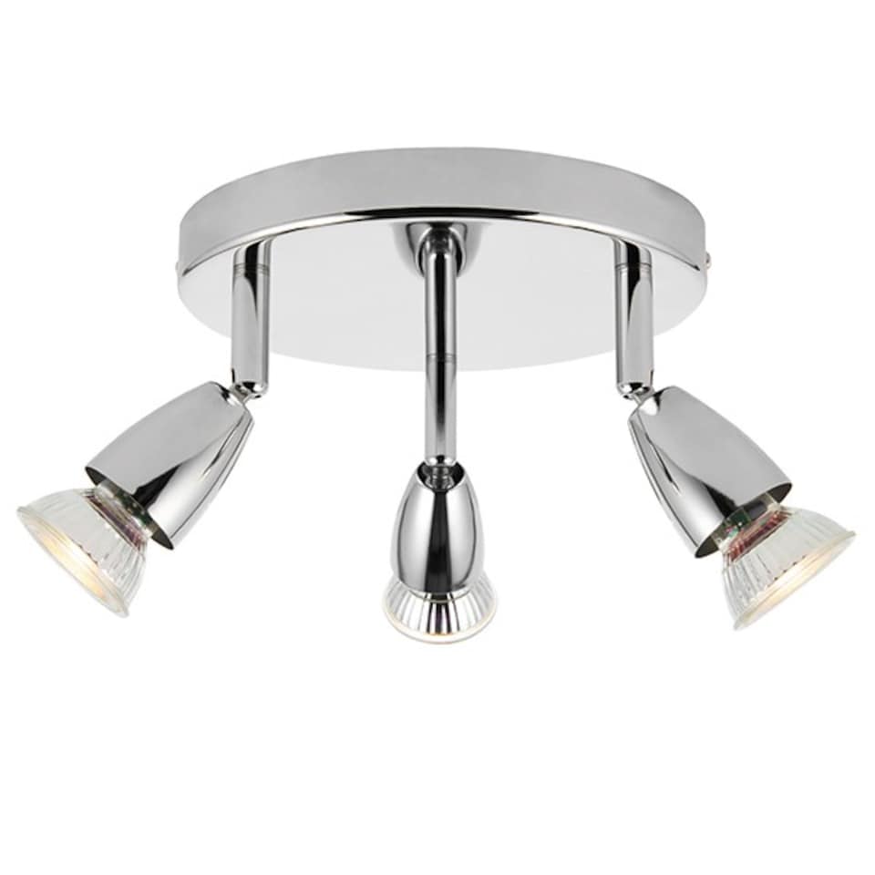 image 1 of Amalfi 3 Light Adjustable Spotlight Chrome, GU10