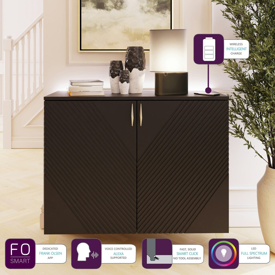 image 1 of Frank Olsen Ava Tall Sideboard Black | Black