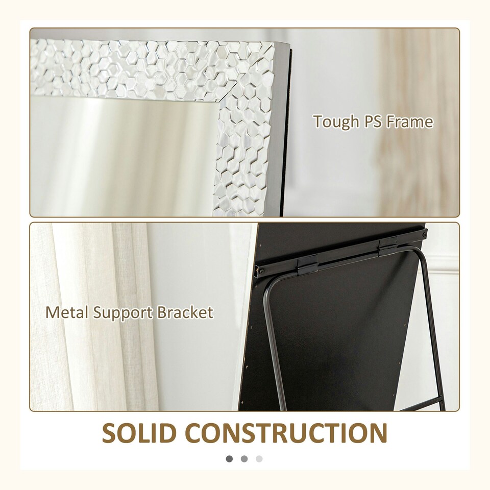 image 1 of HOMCOM Full Length Mirror Free Standing Mirror Dressing Mirror for Dorm Home