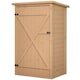 image 1 of Outsunny Garden Shed Outdoor Tool Storage w/ 2 Shelve 75 x 56 x115cm Natural