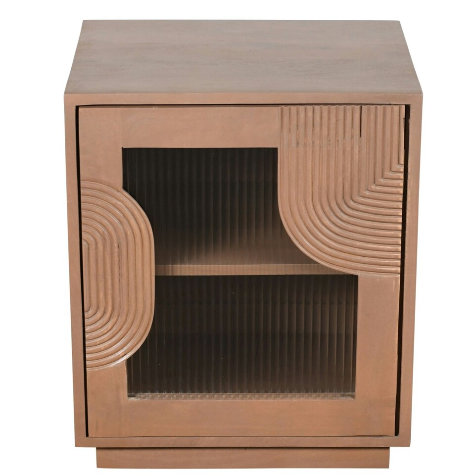 image 1 of Jodhpur Solid Wood Bedside Table Brown