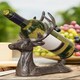 image 1 of Cast Iron Stag Wine Bottle Holder