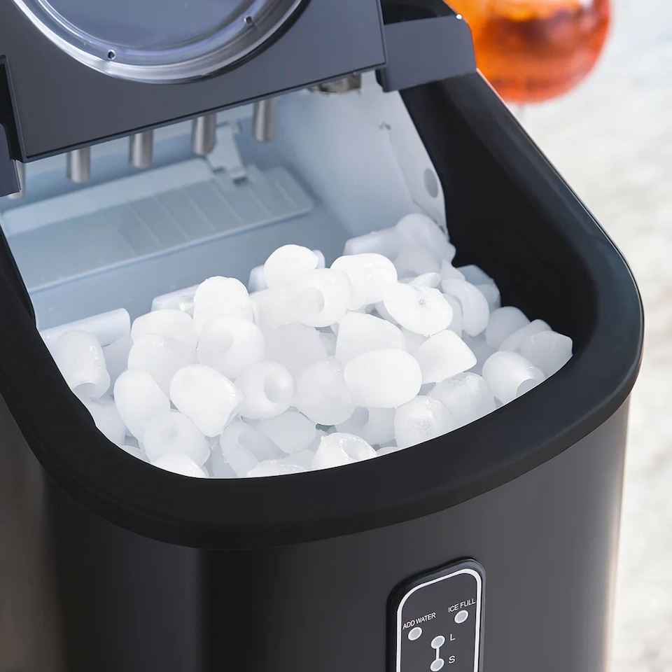 image 1 of Cooks Professional Ice Maker Machine with Scoop & 2.2L Tank - Makes 14KG Per Day | Black