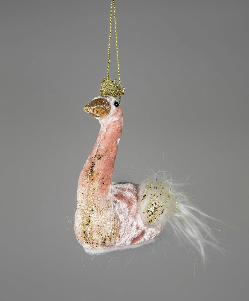 image 1 of Swan Pink 12x13cm - 3Pcs Christmas Hanging Decorations