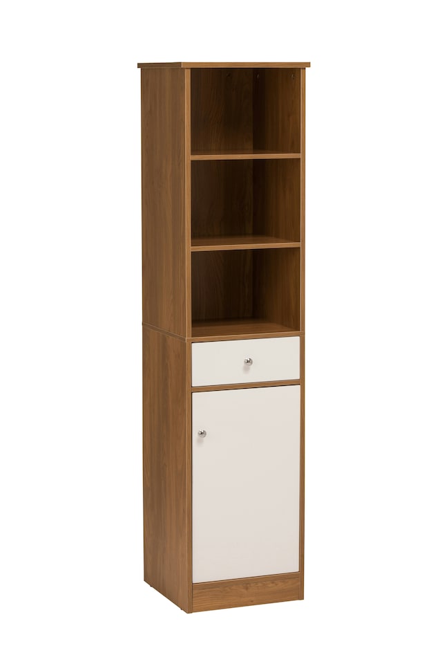 image 1 of Orsina Practical Design Oak Effect Floor Standing Cabinet, Stylish Display Cabinet, Slim Design Storage Unit