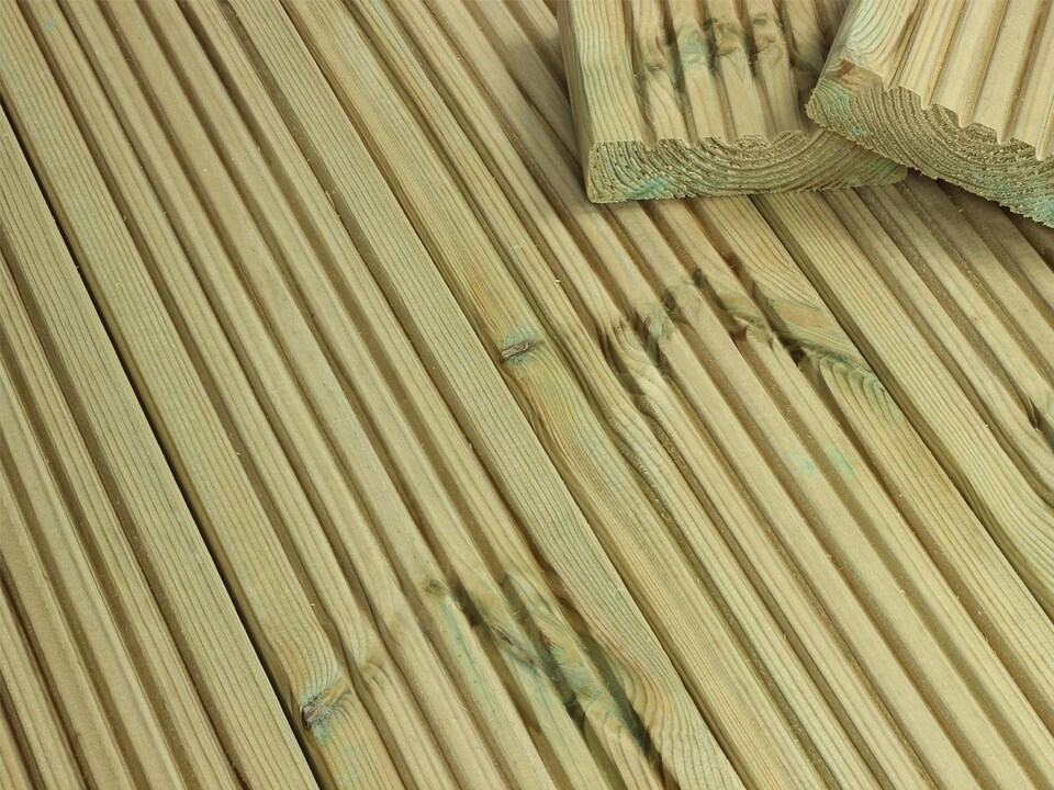 image 1 of eDecks ChunkyDeck Timber Decking Boards, 3600mm, 120 x 32mm - Pack of 25