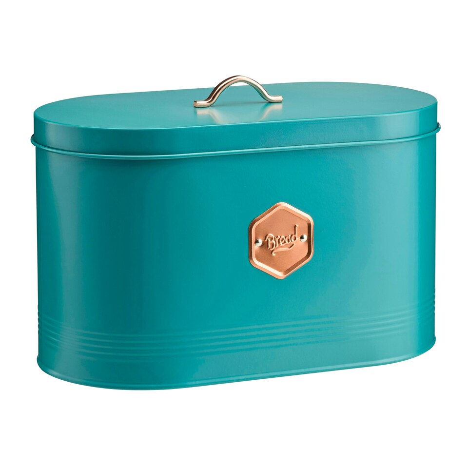 image 1 of Cooks Professional Bread Bin | Teal / Copper Blue