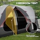 image 4 of Outsunny 2 Room Camping Tent with Waterproof Rainfly & Screen Panels Yellow 