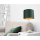 image 5 of Contemporary Green Cotton 10" Table/Pendant Lamp Shade with Shiny Copper Inner | Green | Forest Green | 1