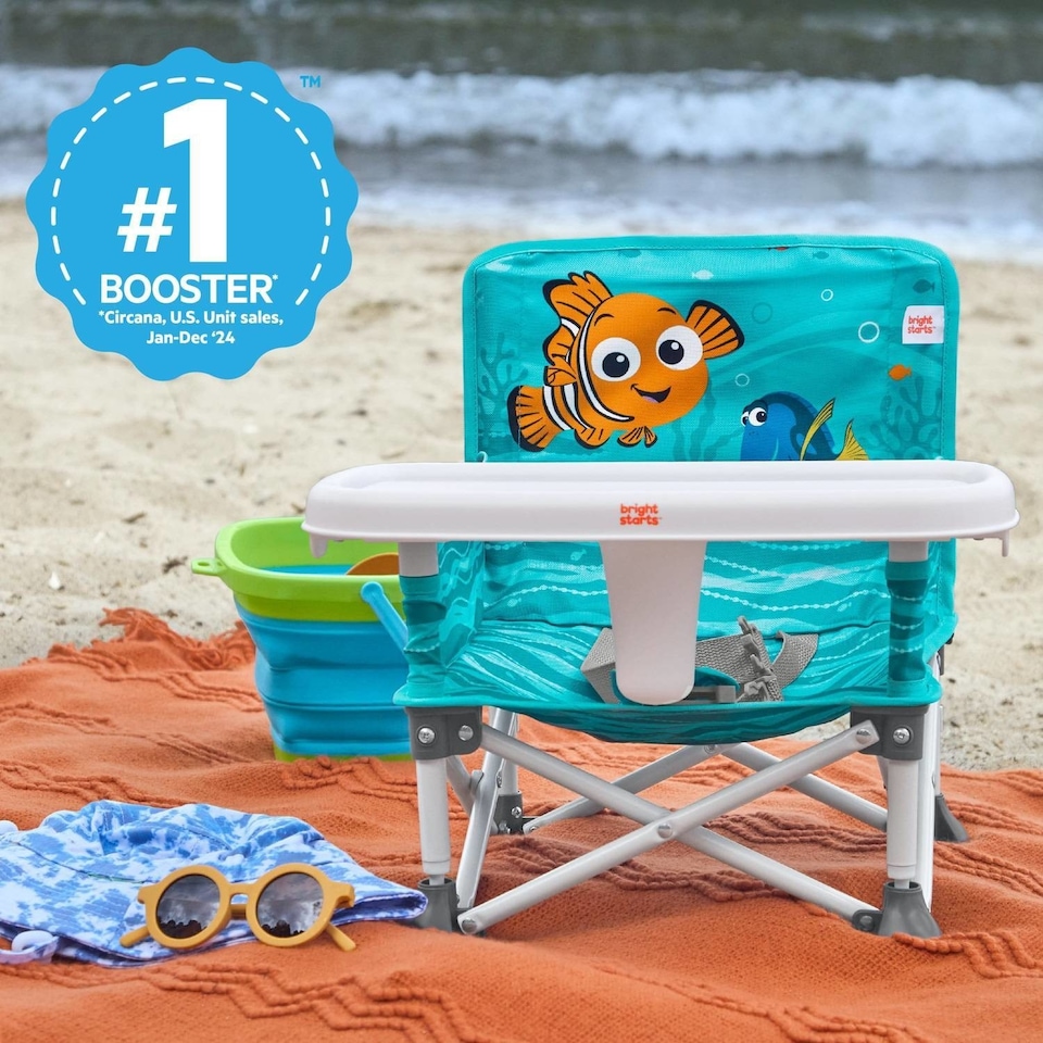 image 1 of Bright Starts Disney Finding Nemo Pop N Sit Portable Booster Seat 6 - 36 months