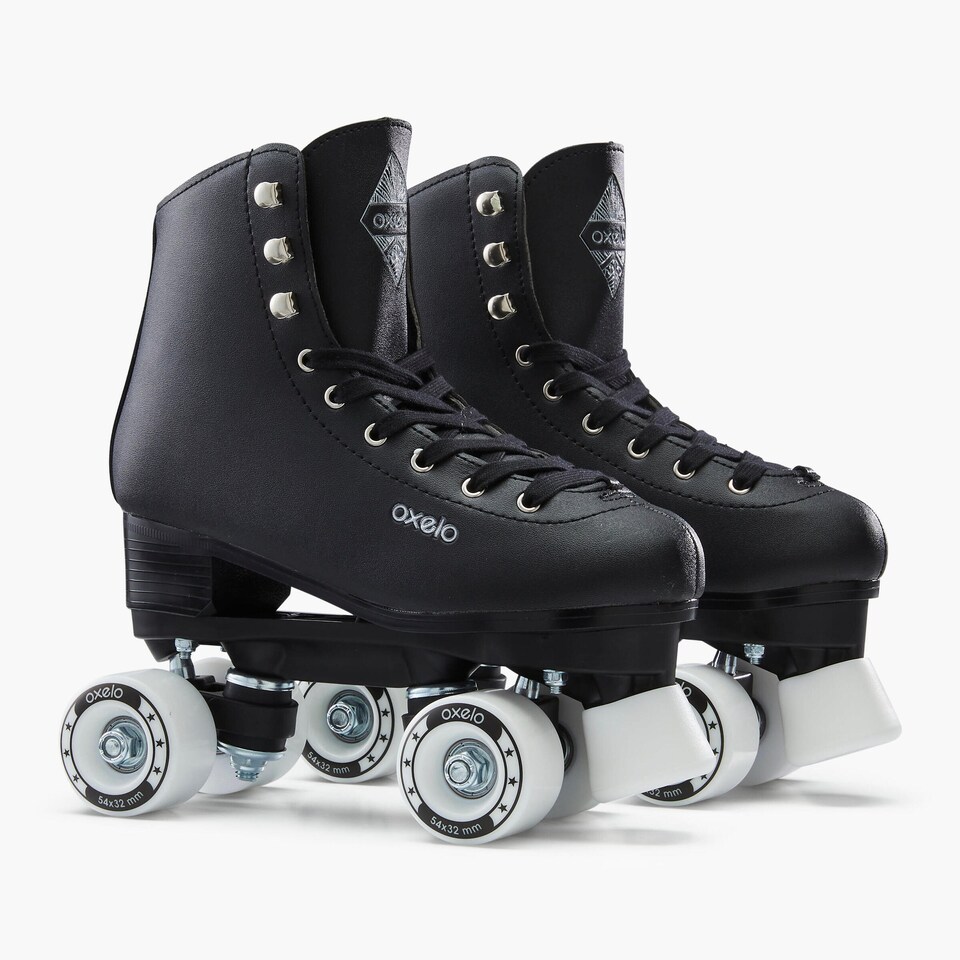 image 1 of Decathlon Kid's & Adult Roller Skates Black - 100 Series