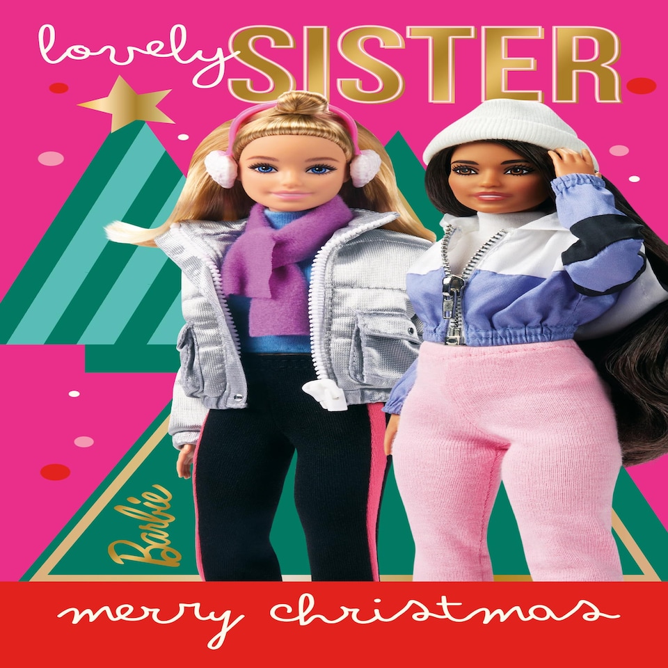 image 1 of Barbie Sister Christmas Card