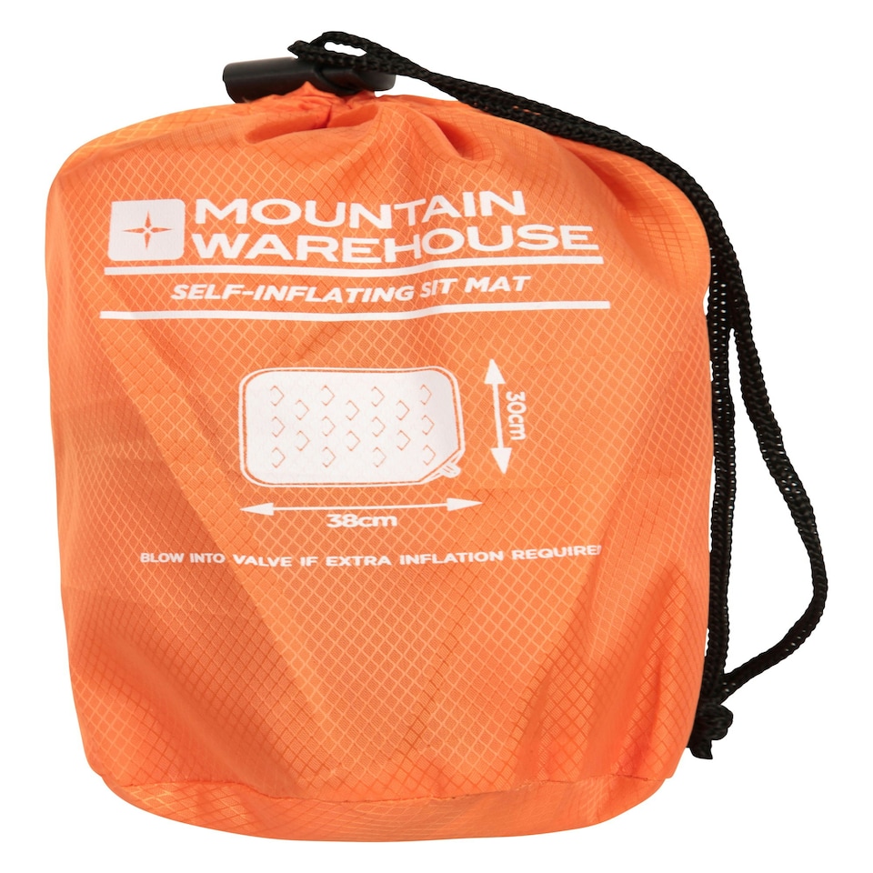 image 1 of Mountain Warehouse Ultimate Self Inflating Sit Mat Ripstop Valve Inflation Futon Orange | Orange | One Size