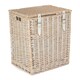 image 2 of Wicker Small White Wash Vintner Storage Picnic Basket Brown | Brown | One Size