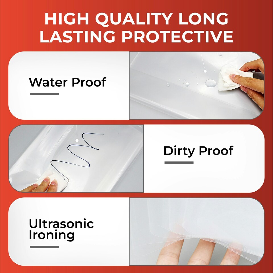 image 1 of Pack of 100 A4 Clear Exercise Book Covers by Janrax