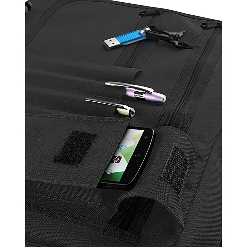 image 1 of Bagbase Adjustable Messenger Bag (11 Litres) (Pack Of 2) - Black - One Size | Black