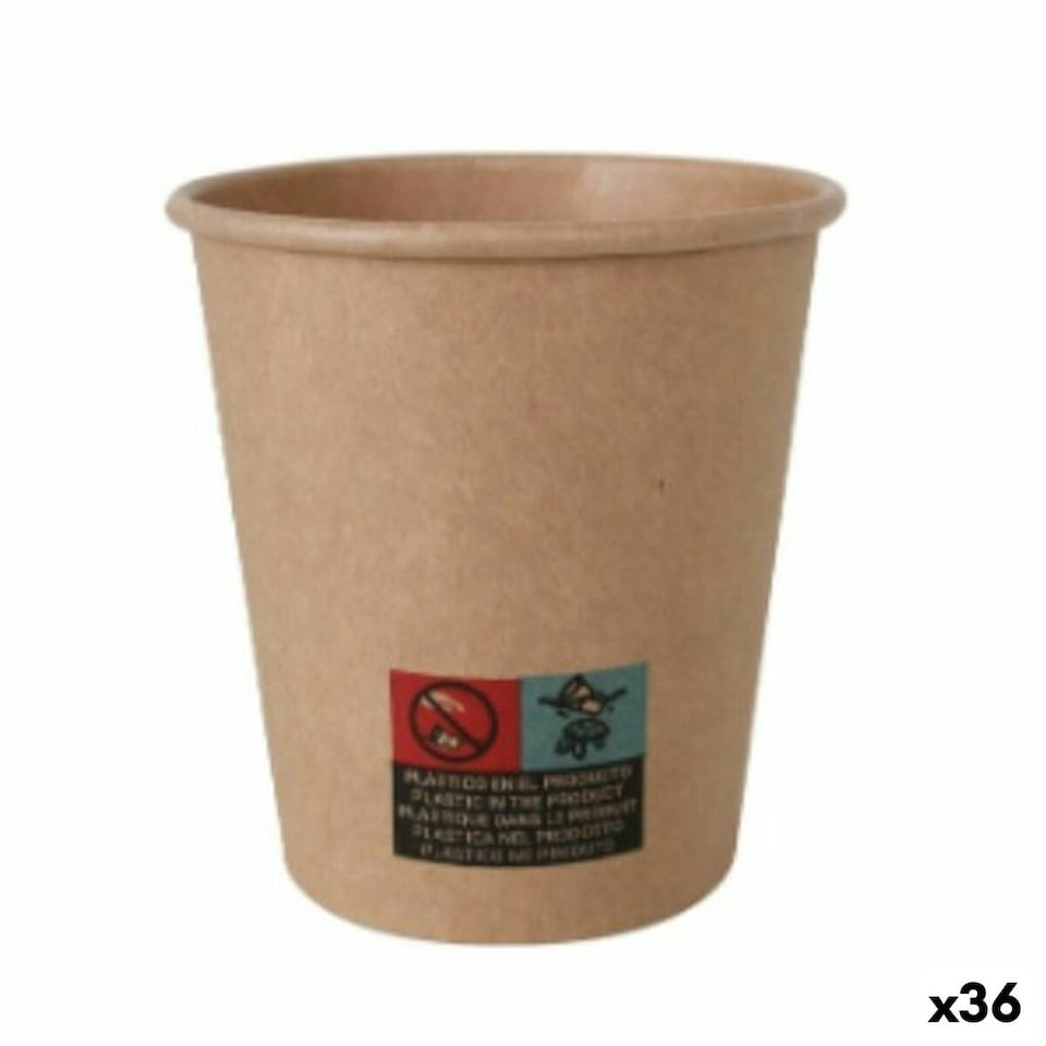 image 1 of Set of glasses Algon Cardboard Disposable 36 Units 200 ml (25 Pieces) N/A