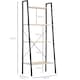 image 5 of HOMCOM Ladder Shelf, Bookshelf, 4-Tier Industrial Storage Rack for Living Room, Bedroom, Kitchen, Oak and Black