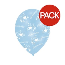 Amscan Christening Balloons (Pack of 6) - Blue/White - One Size