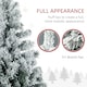 image 7 of HOMCOM 4.5ft Artificial Flocked Christmas Tree with LED Lights, Snow Branches