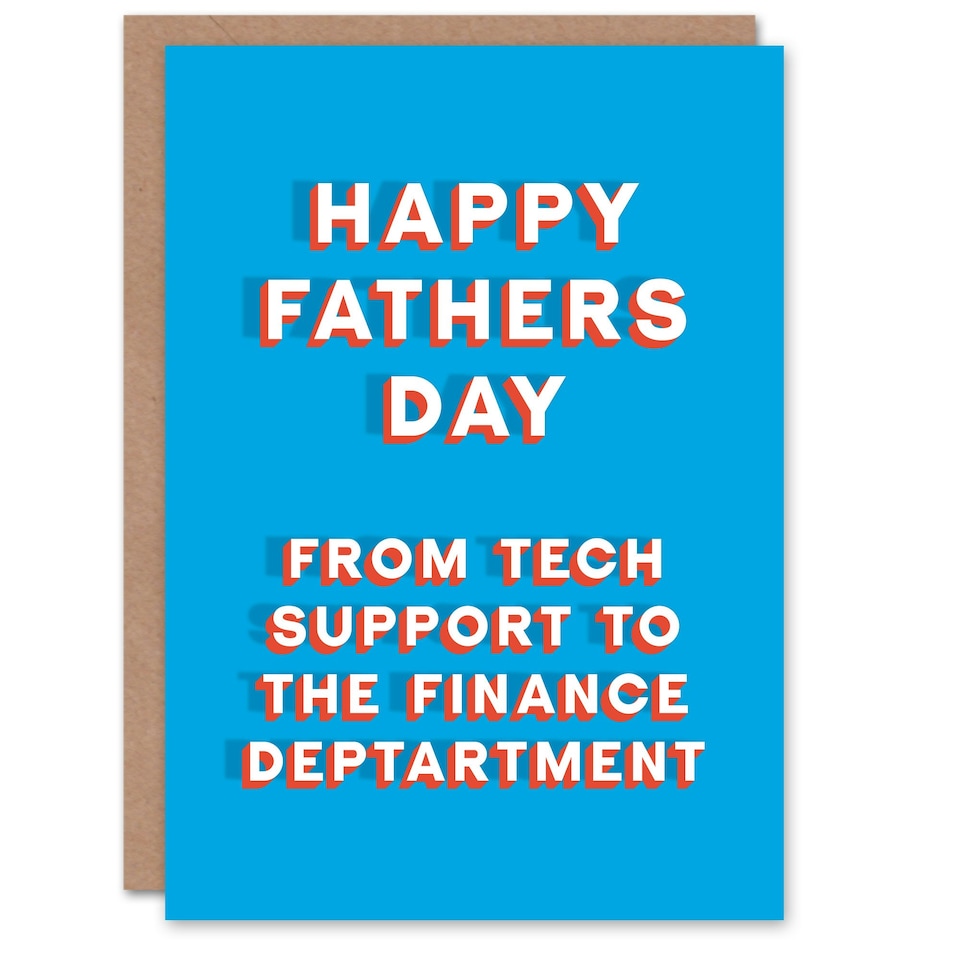 image 1 of Tech Support Finance Department Fun Fathers Day Dad Card