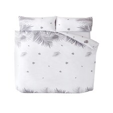 PH Tropics Polycotton Duvet Cover Set With Pillowcase Grey | King