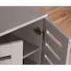 image 3 of Oslo 2 Door Wooden Shoe Storage Cabinet Rack Stand Cupboard Slatted Doors | Grey
