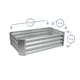image 3 of Harbour Housewares Rectangle Galvanised Steel Raised Garden Bed - 120cm x 60cm - Ivory