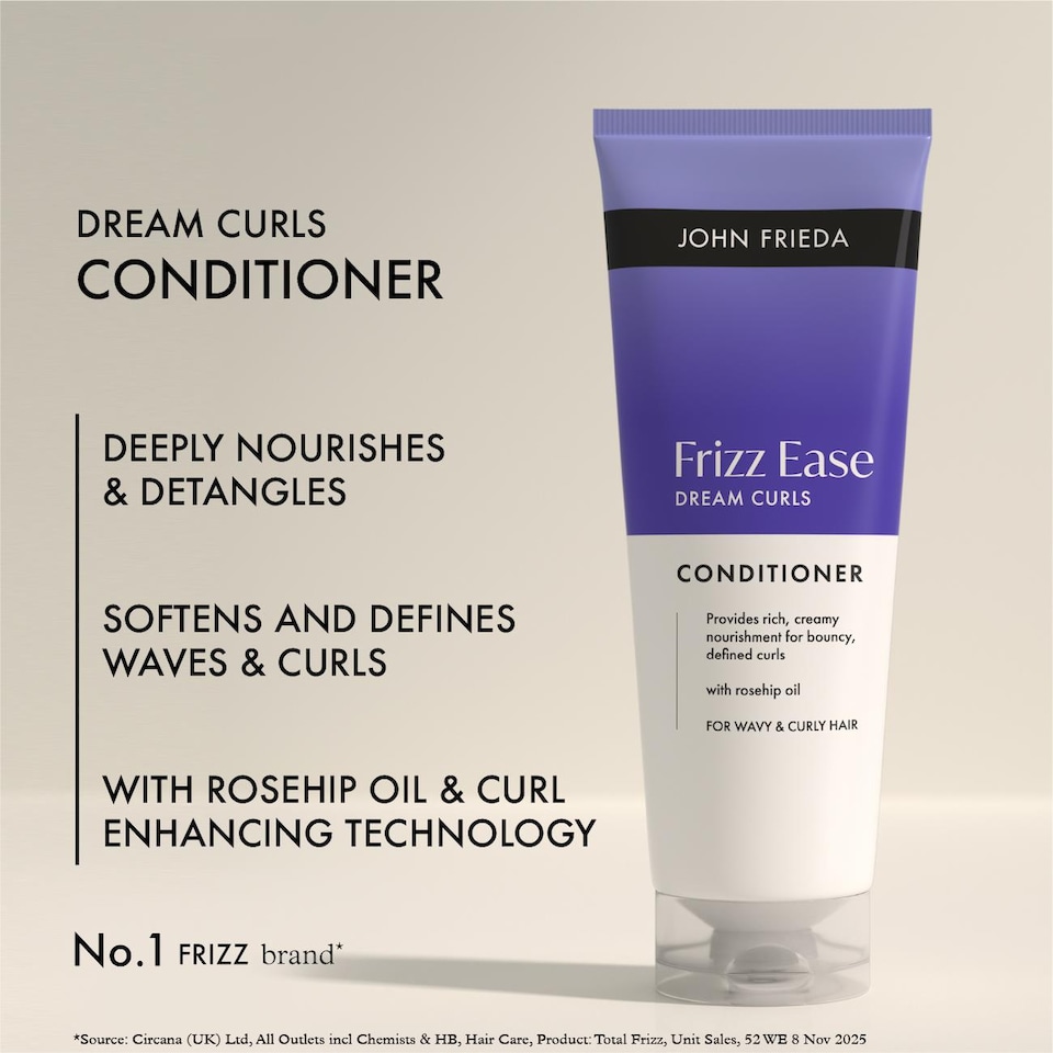 image 1 of John Frieda Frizz Ease Dream Curls Shampoo & Conditioner 250ml Curl Duo