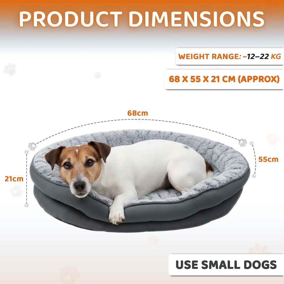 image 1 of Luxury Washable Pet Bed Soft Cushion for Dogs & Cats, Warm Basket in S, M, L Sizes