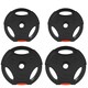 image 1 of SPORTNOW Olympic Weight Plates Set for Home Gym, 2 x 5kg, 2 x 2.5kg, Black