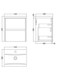 image 2 of Balterley Square Wall Hung 2 Drawer Vanity Unit & Ceramic Basin | Blue | Indigo Blue | 1