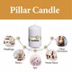 image 6 of Bolsius White Pillar Candle 13cm Decorative Unscented Home Decor Ambient Candle