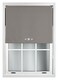 image 2 of FURNISHED Blackout Roller Blinds with Triple Square Eyelets Cut to Size Easy Fit Window Shade | Grey | Dark Grey | (W) 180cm x (L) 210cm