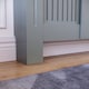 image 6 of Vida Designs Chelsea Radiator Cover Painted MDF Slatted Cabinet, Grey, 140-204cm
