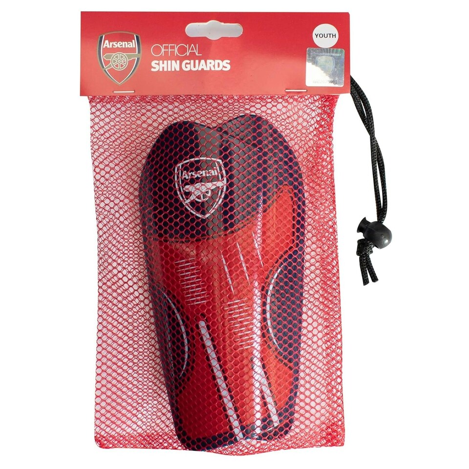 image 1 of Arsenal DELTA Shin Guards - Youth (Approx 10-13 yo) Red | Navy