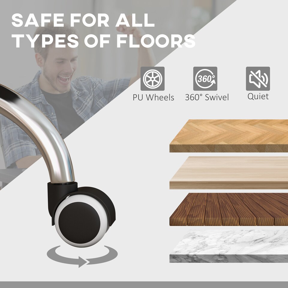 image 1 of Vinsetto High Back Vibration Massage Office Chair, Heated Reclining PU Leather Computer Chair with Footrest, Grey